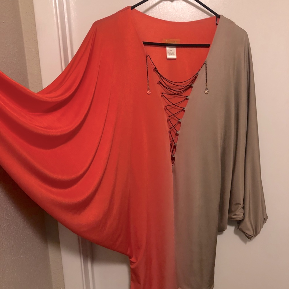 Satin mini dress.